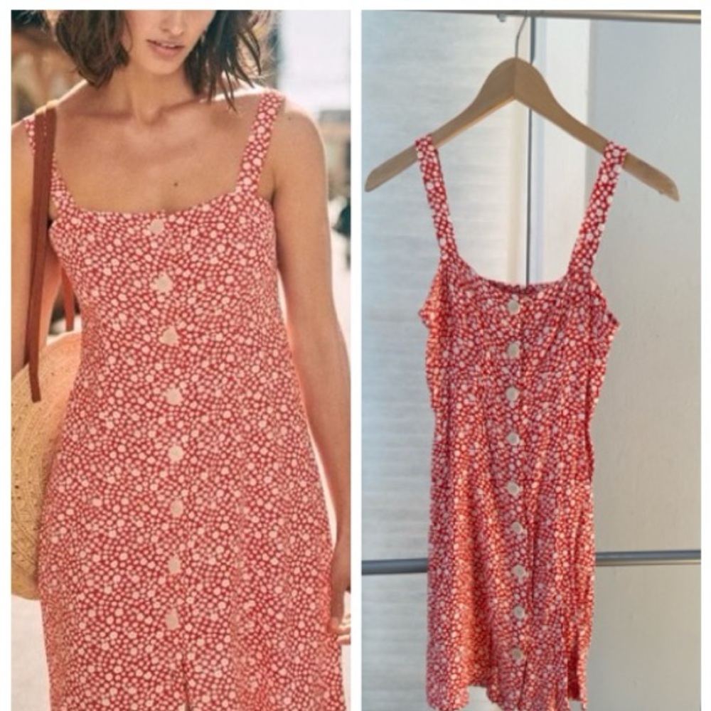 Sézane flower stap mini dress 2 US